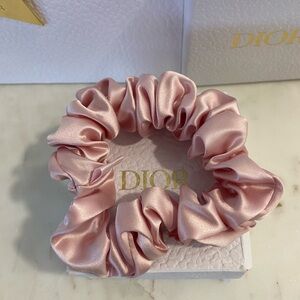 Dior Blush Satin Hair Scrunchie